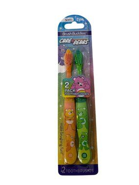 Care Bears 2 Pack Soft Toothbrush Set New